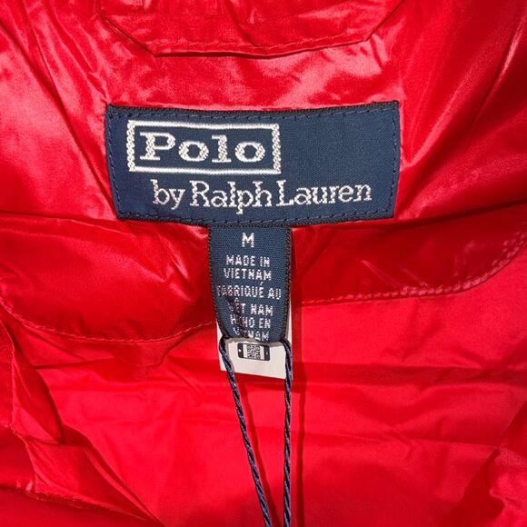 Polo Ralph Lauren Glossy Quilted Vest, red Medium $348 - Picture 6 of 15